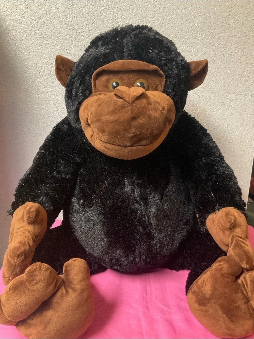 Restored Jumbo Sitting Black & Brown Plush Gorilla Stuffed Animals Plush Toys